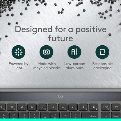 Logitech Signature Slim Solar+ Keyboard for Mac – Solar & Artificial Light Powered, Bluetooth Connectivity, Durable Battery with Customizable Action Key