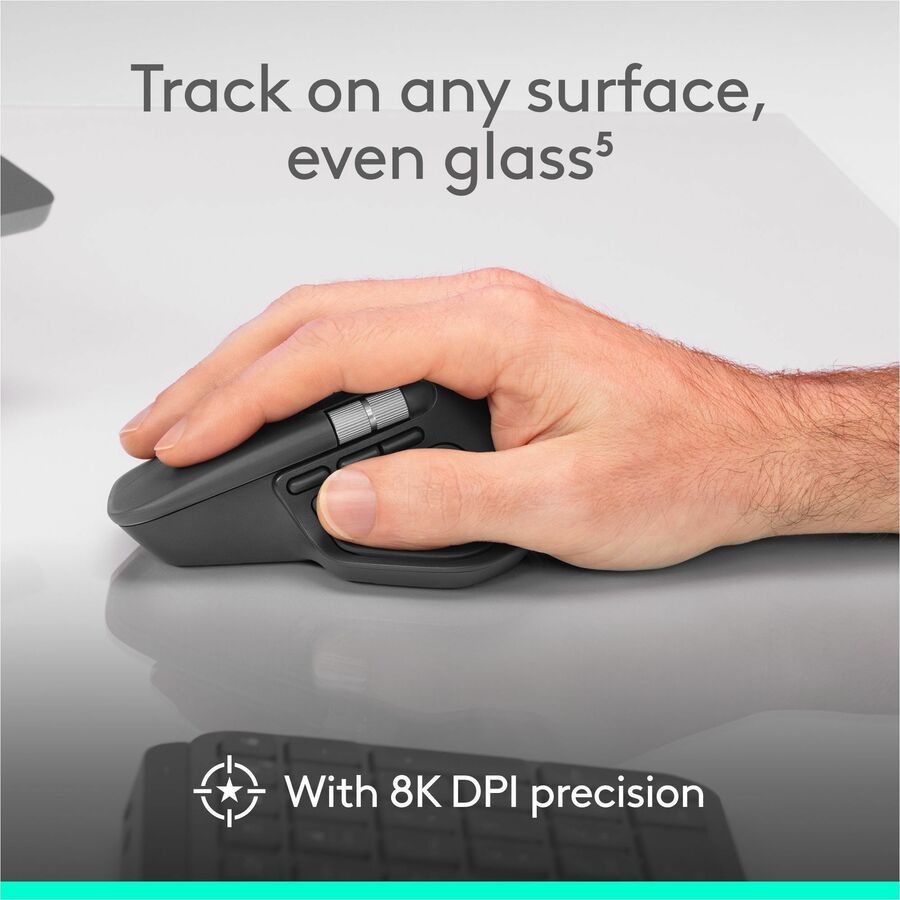 Logitech MX Master 4 Wireless Mouse with Haptic Feedback and Ultra-Fast Scroll – Pale Gray