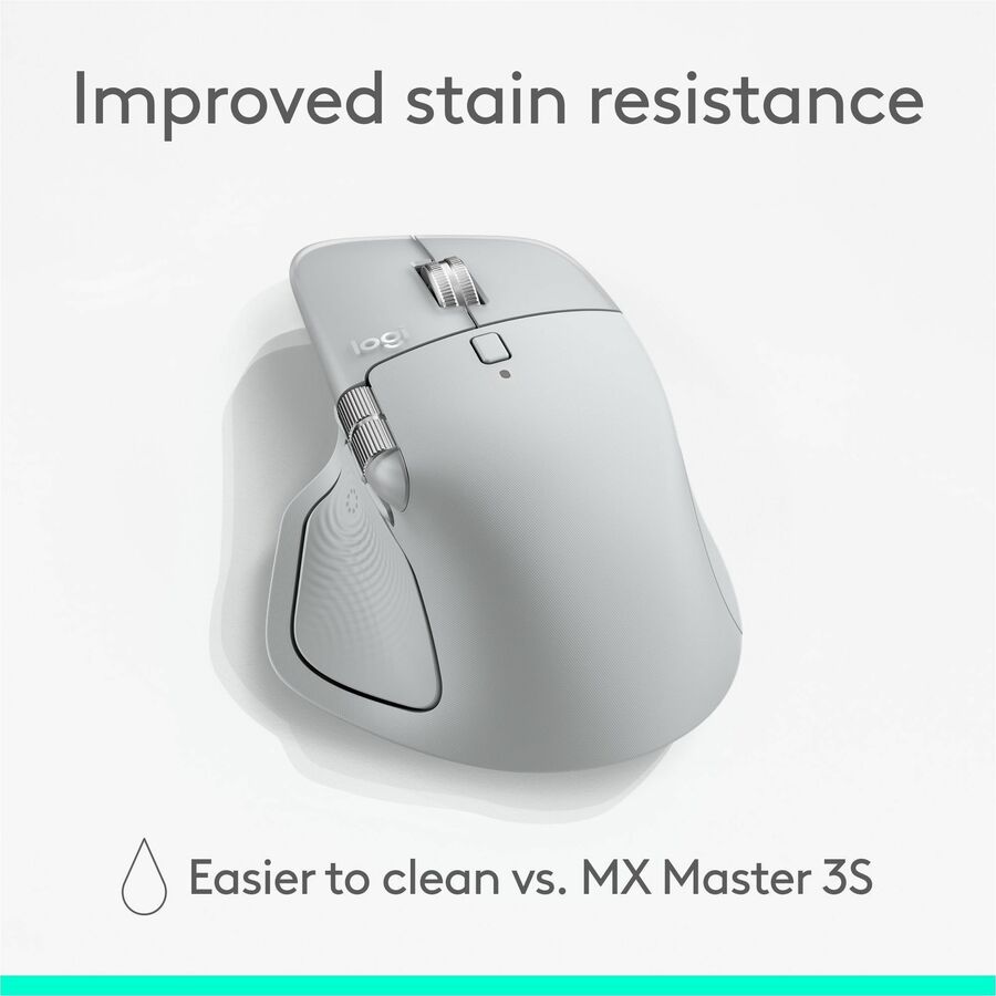 Logitech MX Master 4 Wireless Mouse with Haptic Feedback and Ultra-Fast Scroll – Pale Gray