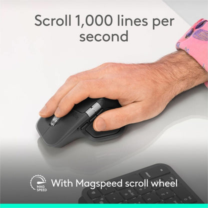 Logitech MX Master 4 Wireless Mouse with Haptic Feedback and Ultra-Fast Scrolling