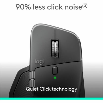 Logitech MX Master 4 for Business Wireless Mouse - Darkfield Laser Sensor, Quiet Clicks, MagSpeed Scrolling, Logi Bolt Receiver, Graphite