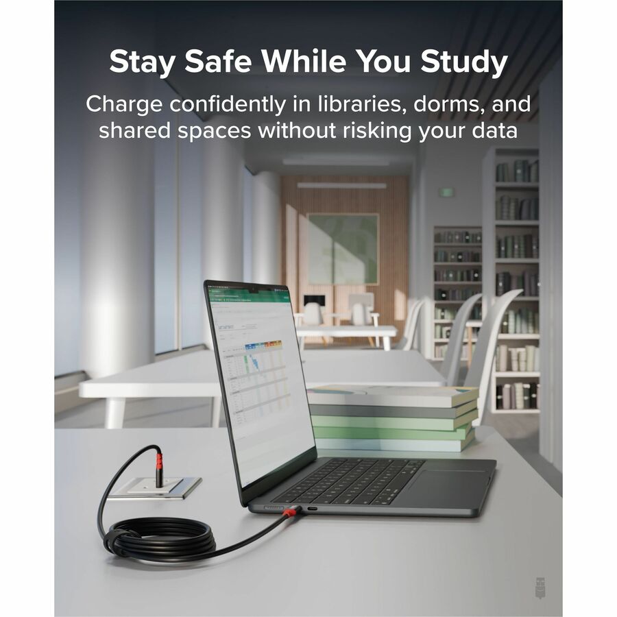 Plugable USB C to USB C Cable, Data Blocker Charge Only, 6.6 ft, 240W Fast Charging - USBC-CC2M
