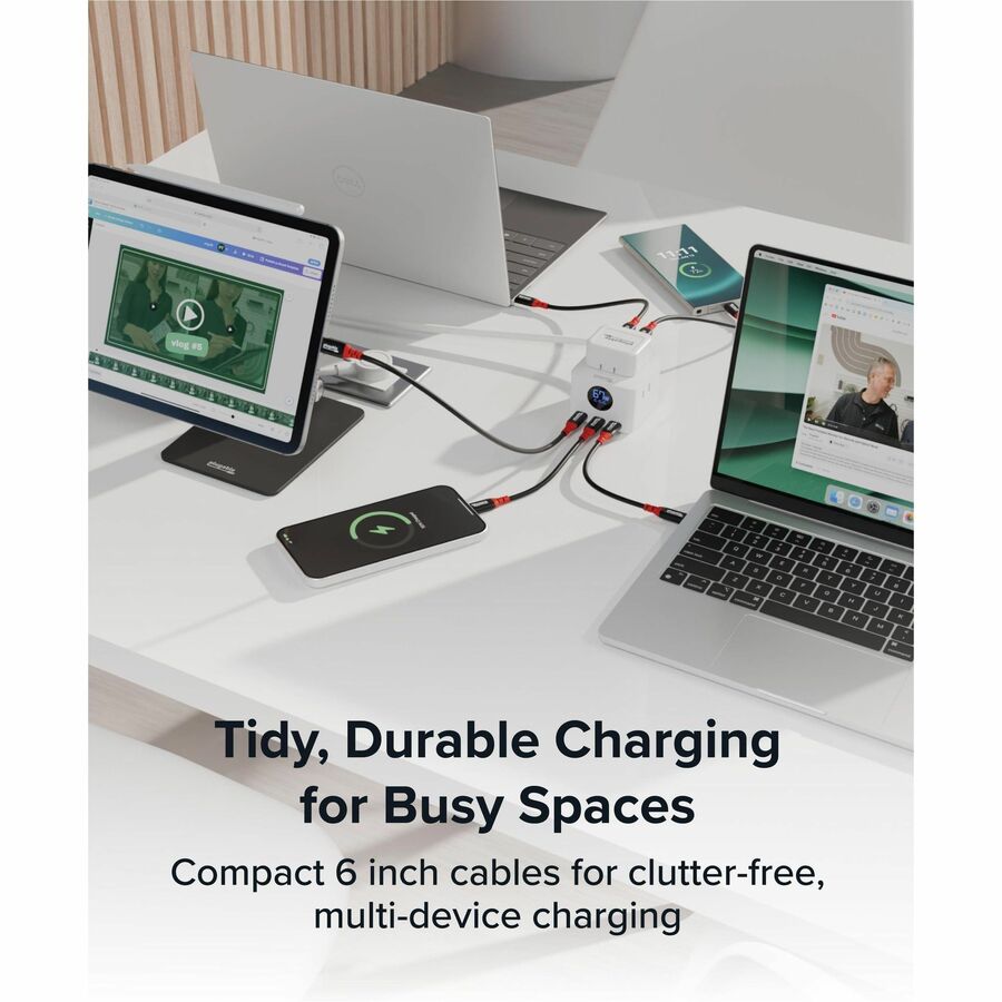 Plugable USB C to USB C Charging Cable, Data Blocker, 6-inch, 240W (Pack of 5)