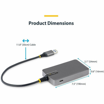 StarTech.com 4-Port USB-A Hub with 5Gbps Data Transfer, Bus-Powered, Space Gray