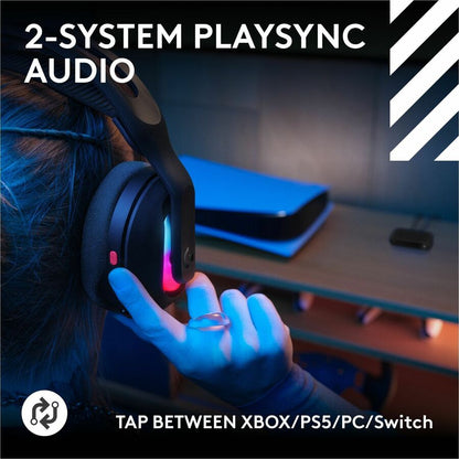 Logitech G Astro A20 X LIGHTSPEED Wireless Gaming Headset for PS5, Xbox, Switch, and PC with 2-System PLAYSYNC Audio and Customizable RGB Lighting