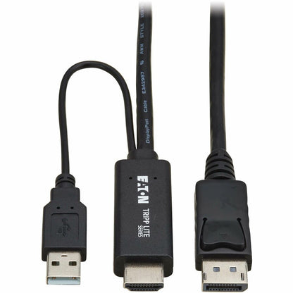 Eaton Corporation Tripp Lite Series HDMI to DisplayPort Active Adapter Cable (M/M) - 4K 60Hz, USB Power, 6.6 ft