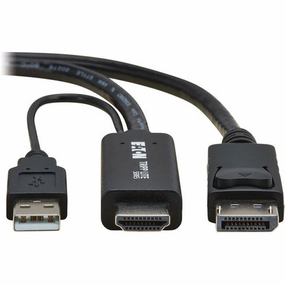 Eaton Corporation Tripp Lite Series HDMI to DisplayPort Active Adapter Cable (M/M) - 4K 60Hz, USB Power, 6.6 ft