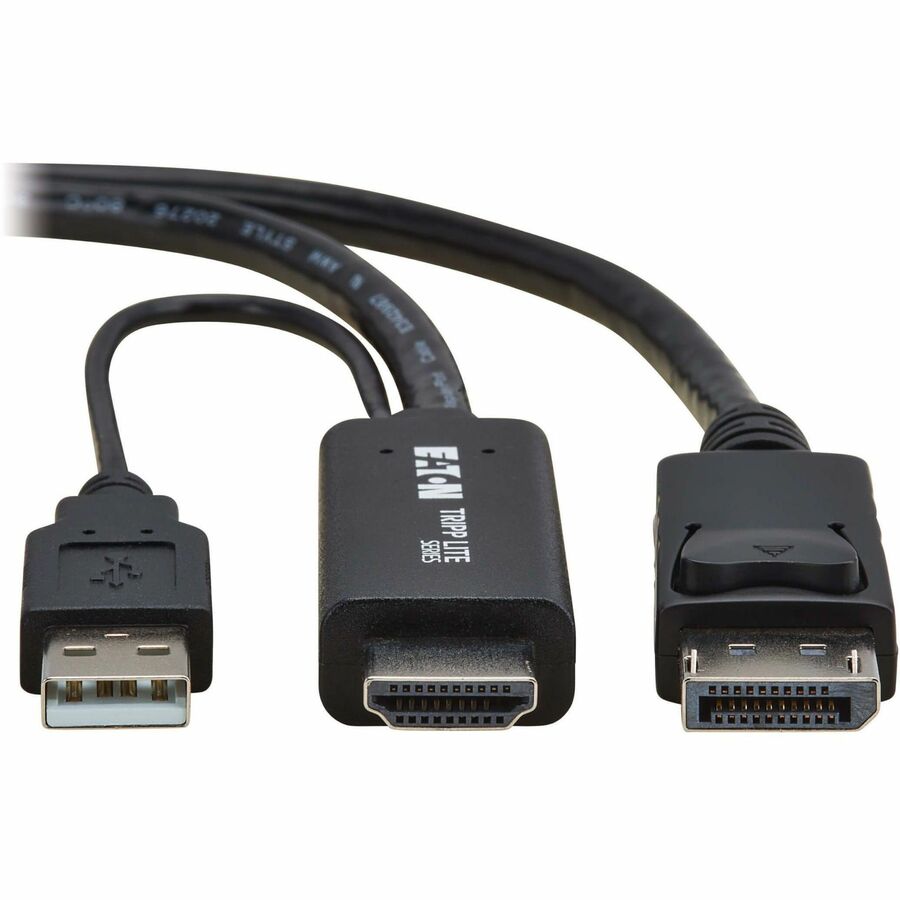 Eaton Corporation Tripp Lite Series HDMI to DisplayPort Active Adapter Cable (M/M) - 4K 60Hz with USB Power, 3.3 ft