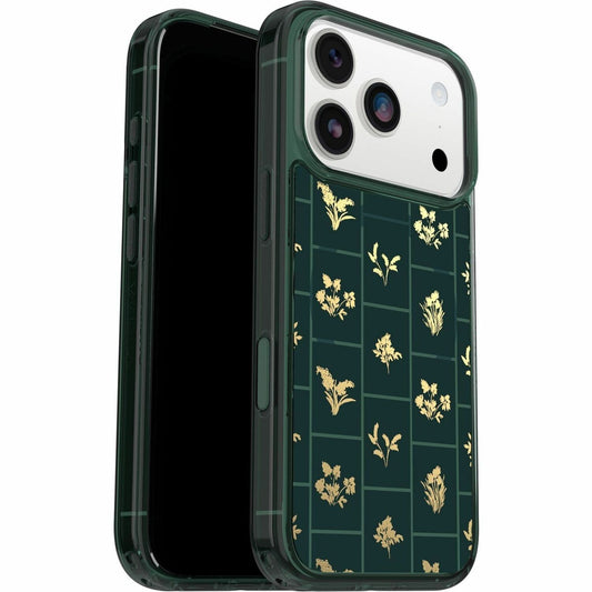 OtterBox Symmetry Series Clear Case for iPhone 17 Pro - Golden Bloom (Clear/Green)