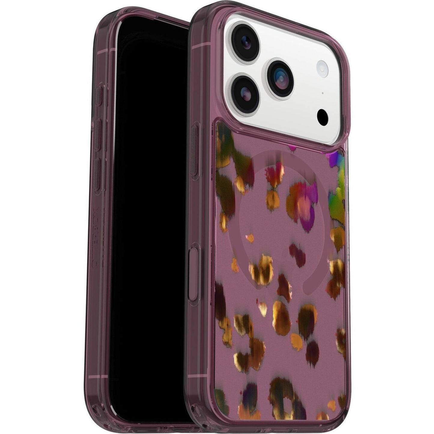 OtterBox Symmetry Series Clear Case for iPhone 17 Pro with Leopard Shift Design and MagSafe Compatibility