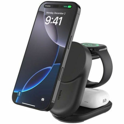 Belkin UltraCharge 3-in-1 Foldable Magnetic Charger with Qi2 25W for iPhone and Apple Devices