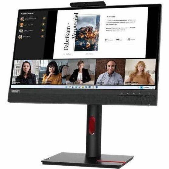 Lenovo ThinkVision TIO22Gen5 22-Inch Full HD IPS LED Monitor with Webcam and Adjustable Stand