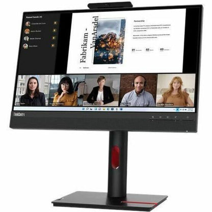 Lenovo ThinkVision TIO22Gen5 22-Inch Full HD IPS LED Monitor with Webcam and Adjustable Stand