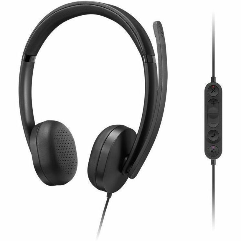 Lenovo Wired VoIP Headset 5000 – Teams-Certified Binaural Over-the-Head Headset with Noise Cancellation and USB-C Connectivity