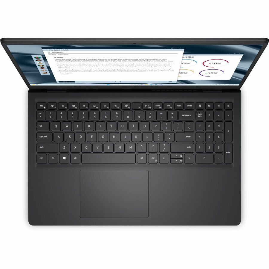 Dell Pro 15 Essential PV15255 15.6" Notebook - Full HD - 120 Hz - AMD Ryzen 3 7320U - 8 GB - 512 GB SSD - English (US) Keyboard - Carbon Black