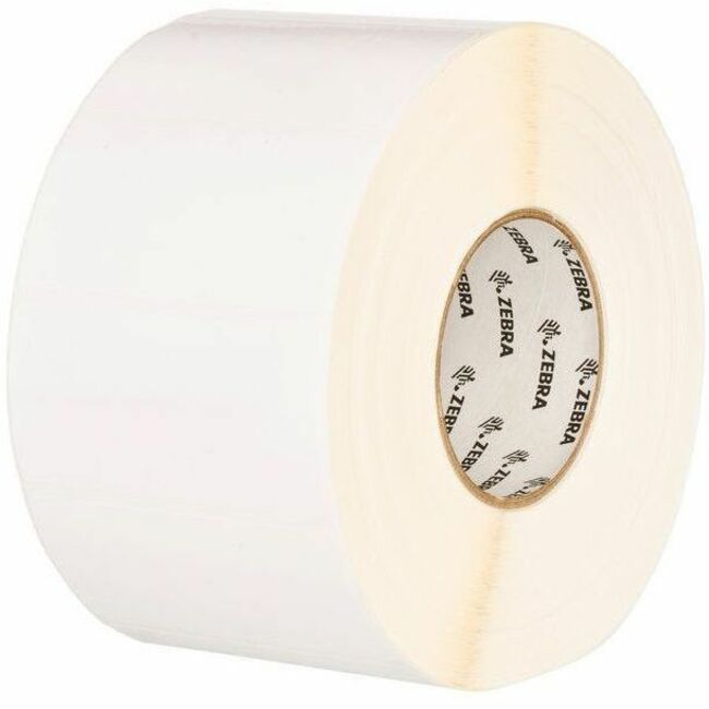 Zebra 3000T Thermal Transfer Polypropylene Labels – 4 x 2 Inches, White, Pack of 4 Rolls