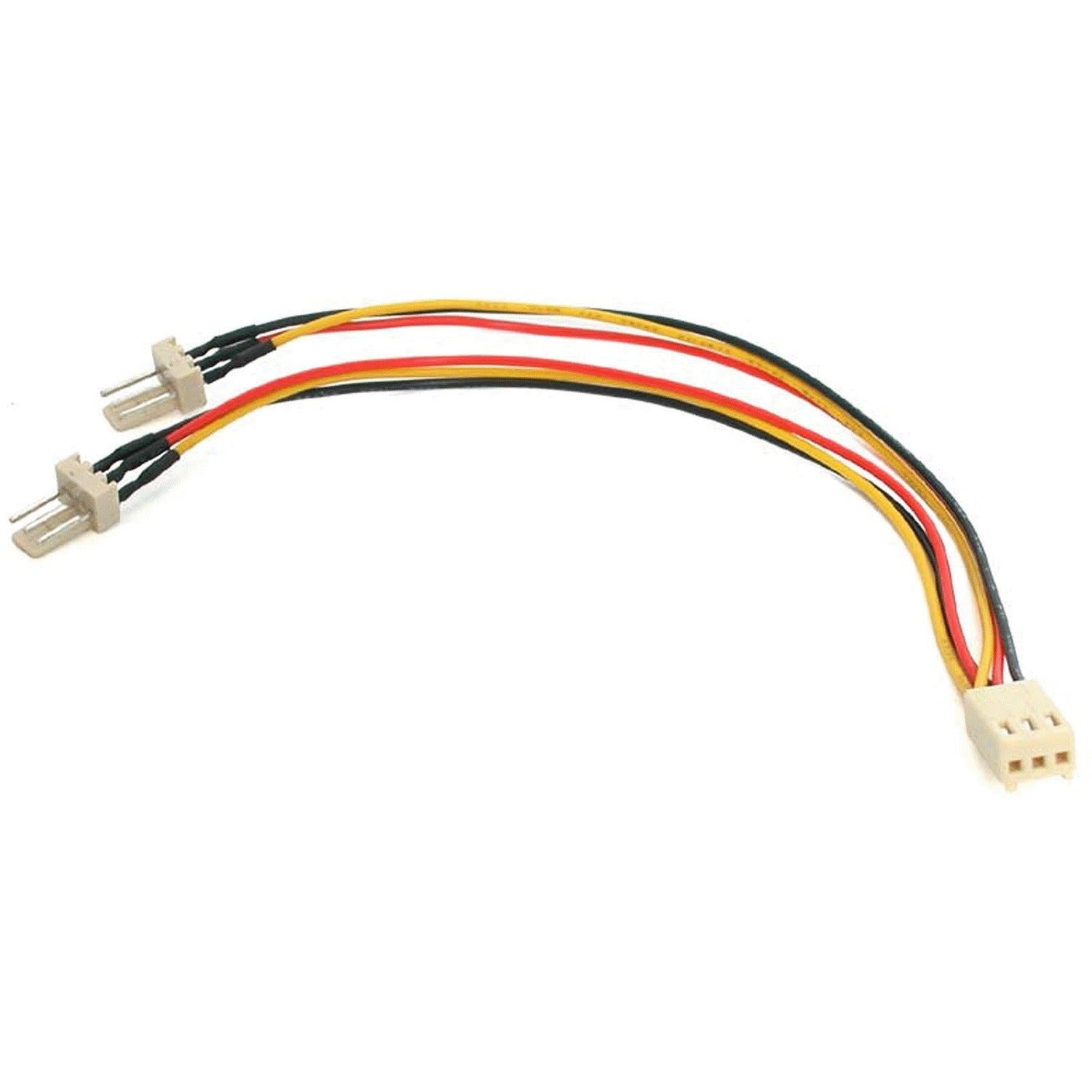 StarTech.com 6-inch TX3 Fan Power Splitter Cable – Dual 3-Pin CPU Fan Connector Extension
