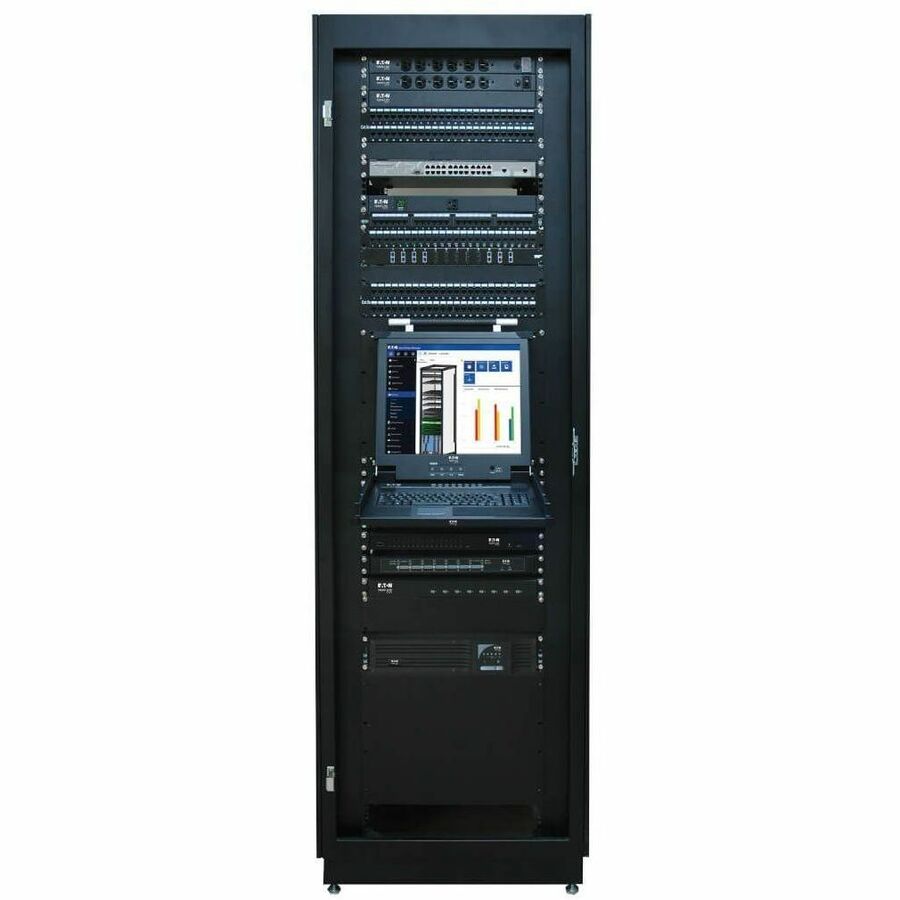 Eaton Tripp Lite Series SmartRack 42U Server Enclosure Cabinet with Doors and Side Panels