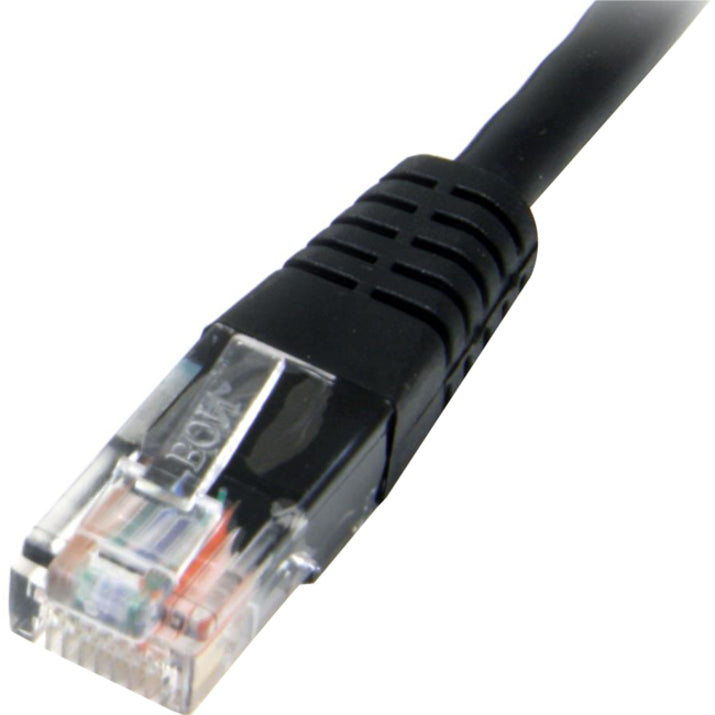 StarTech.com 25 ft Black Molded Cat5e UTP Patch Cable with PoE Support