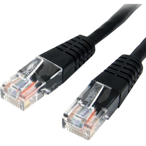 StarTech.com 50 ft Black Molded Cat5e UTP Patch Cable - High Performance Ethernet Network Cord with Power-over-Ethernet Support