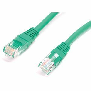 StarTech.com 1 ft Green Molded Cat5e UTP Patch Cable with Power-over-Ethernet Support