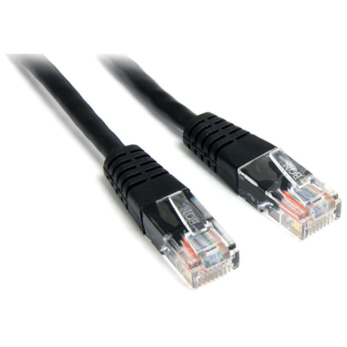 StarTech.com 1 ft Black Cat5e UTP Patch Cable with Molded Connectors