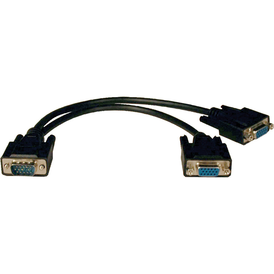 Eaton Tripp Lite Series VGA Monitor Y Splitter Cable (HD15 Male to 2 Female) - 1 ft