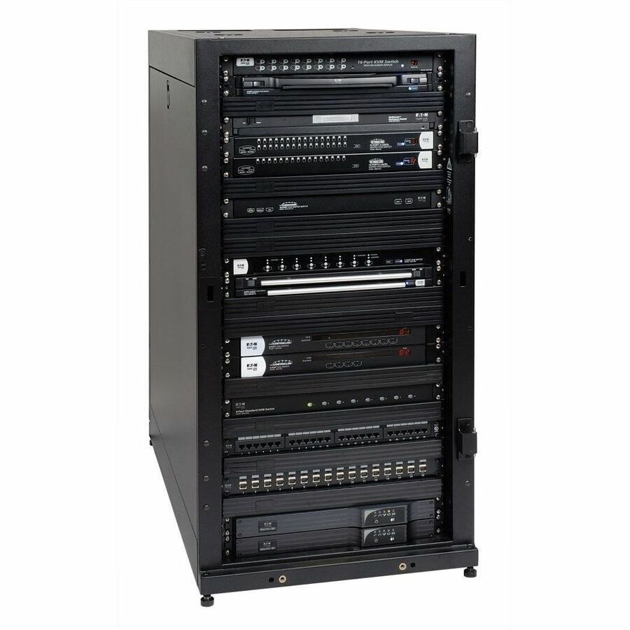 Eaton Tripp Lite Series SR25UB 25U SmartRack Server Enclosure Cabinet with Locking Doors and Side Panels