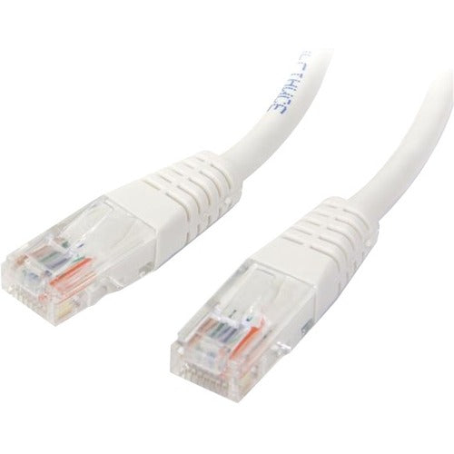 StarTech.com 15 ft White Molded Cat5e UTP Patch Cable - Reliable Ethernet Network Connection with Power-over-Ethernet Support