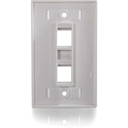 C2G Legrand Group 03411 2-Port Single Gang Multimedia Keystone Wall Plate - White