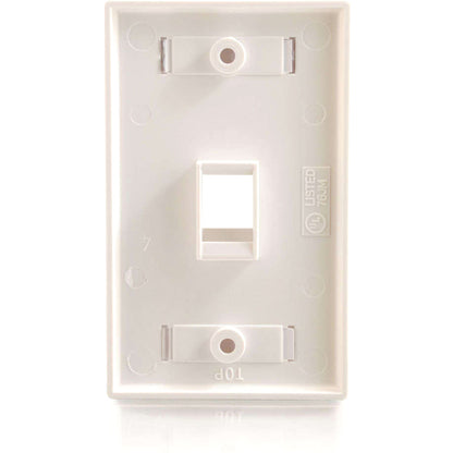 C2G Legrand Group 03410 1-Port Single Gang Keystone Wall Plate - White