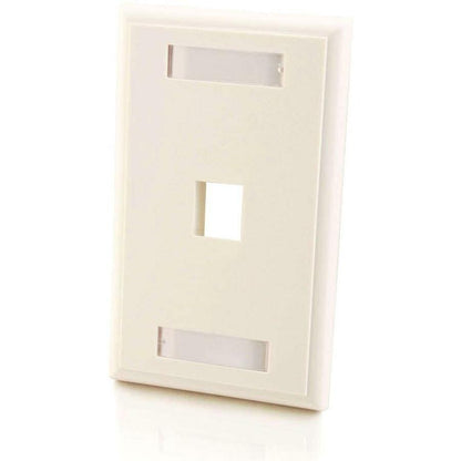 C2G Legrand Group 03410 1-Port Single Gang Keystone Wall Plate - White
