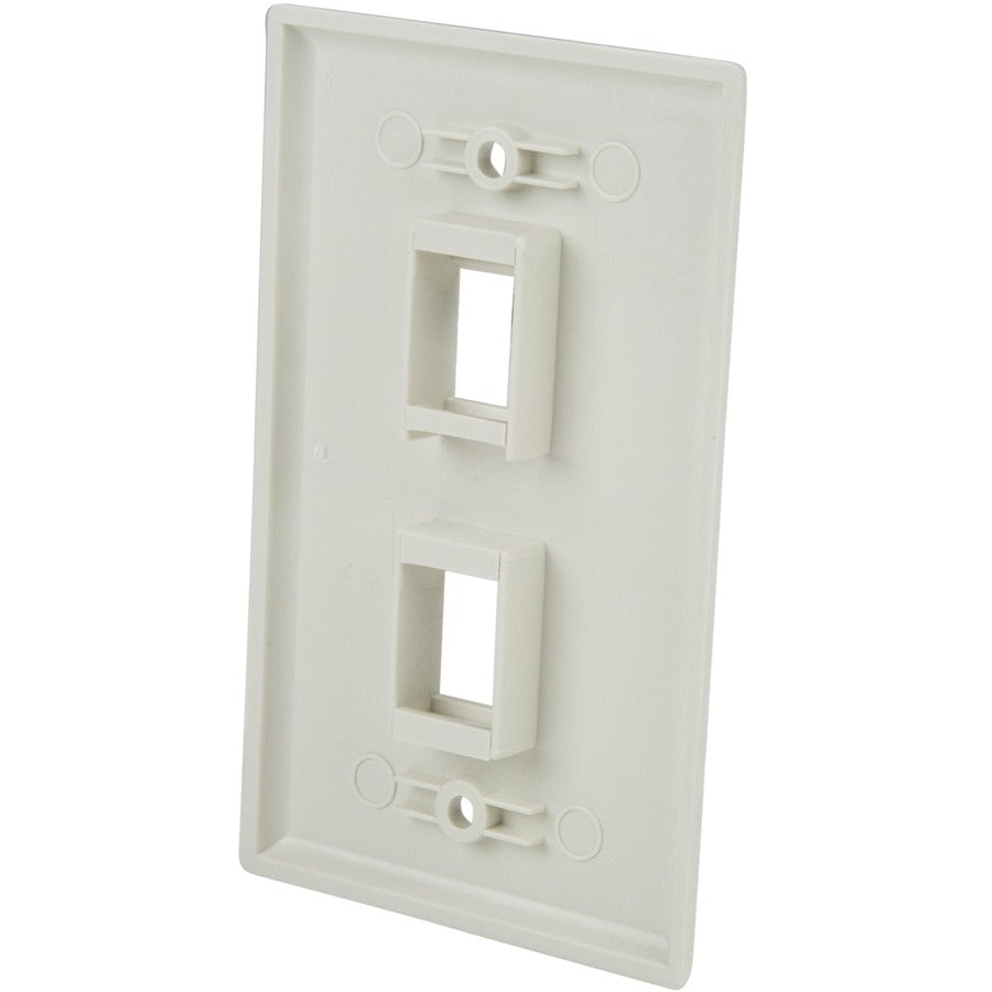StarTech.com Dual Outlet RJ45 Universal Wall Plate White - Easy Wall Mount Data and Power Connection