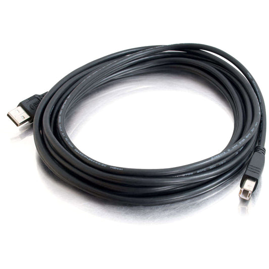 Legrand Group C2G 28104 16.4 ft USB A to B Cable - Black for Data Transfer and Device Charging