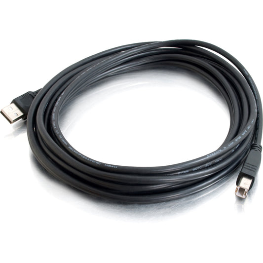 Legrand Group C2G 6.6 ft USB 2.0 A to B Data Transfer Cable - Black