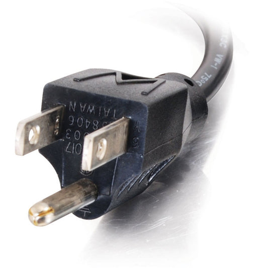 C2G 10ft Universal Right Angle Power Cord - NEMA 5-15P to IEC320C13R - Heavy Duty 18 AWG Black Power Cable