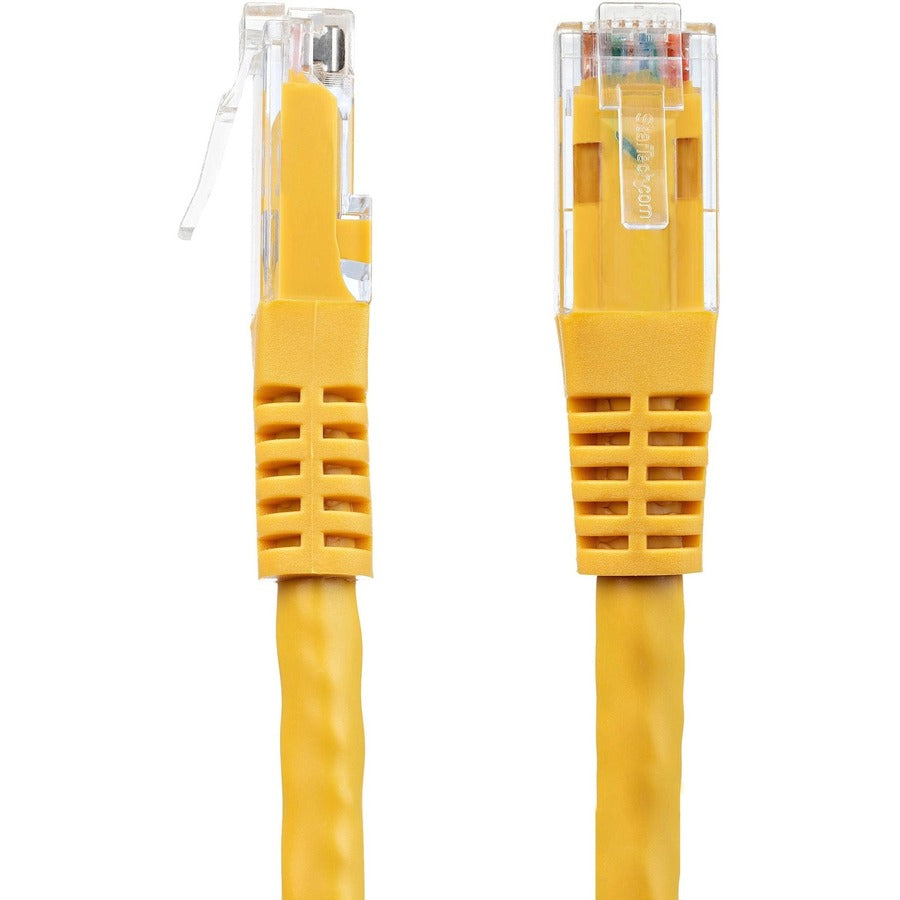StarTech.com 7ft Yellow Cat6 Ethernet Patch Cable – High-Performance Gigabit Network Connection with PoE Support