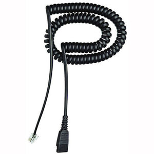 Jabra Headset Coil Cable Part Number 01-0203 – Quick Disconnect Phone Cable for GN8000 Amplifier