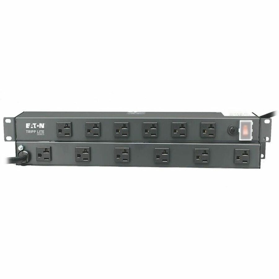 Eaton Tripp Lite RS-1215-20T 12-Outlet Rack-Mount Power Strip with 20A Circuit Breaker and 15 ft. Cord