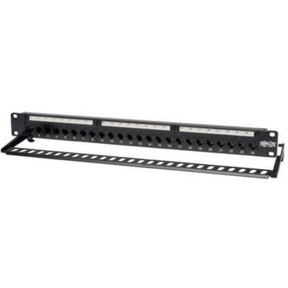 Eaton Tripp Lite Series 24-Port 1U Rack-Mount Cat5e Feedthrough Patch Panel, RJ45 Ethernet, TAA Compliant