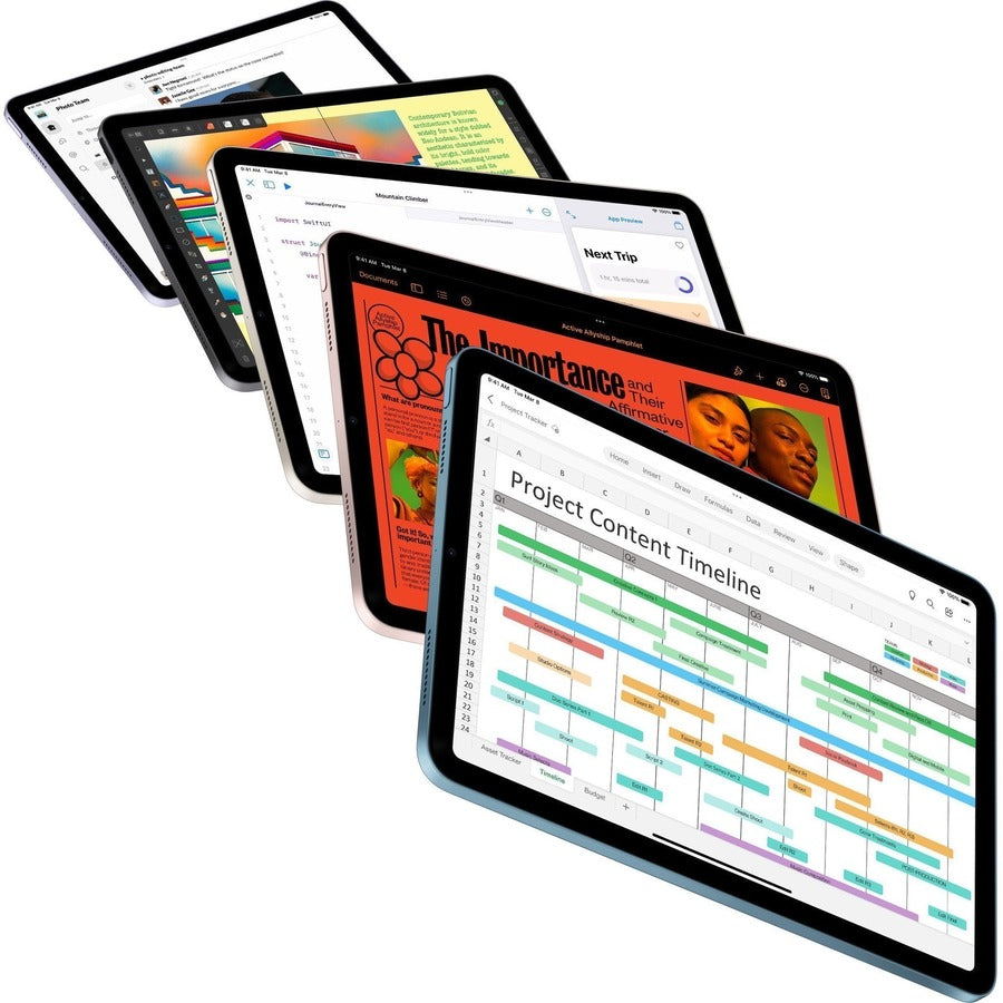 Apple iPad Air (5th Generation) Tablet - 10.9" - M1 Octa-core (8 Core) - 8 GB RAM - 64 GB Storage - iPadOS 15 - 5G - Starlight