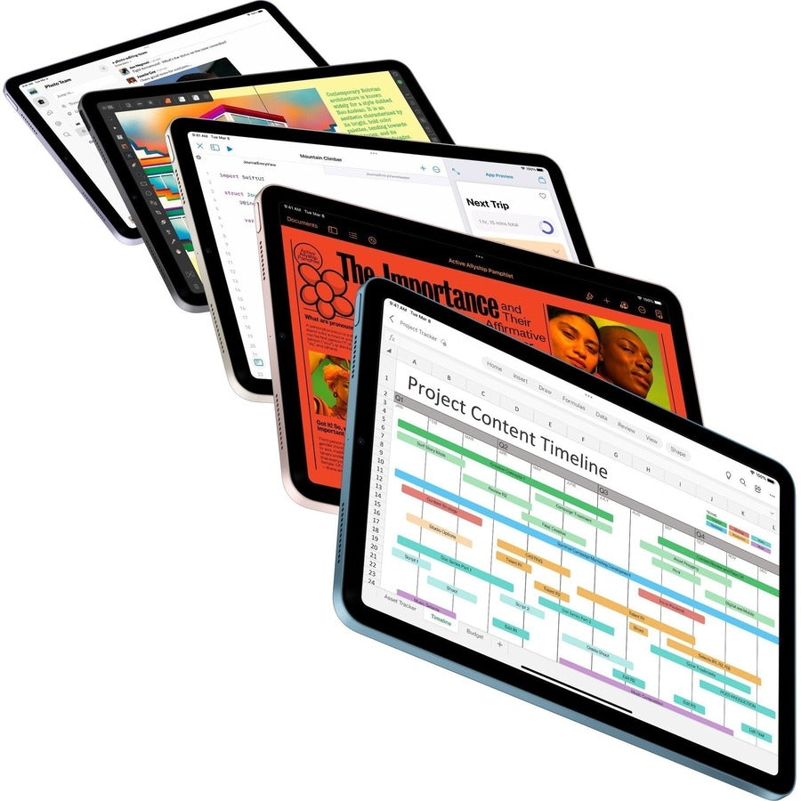 Apple iPad Air (5th Generation) Tablet - 10.9" - M1 Octa-core (8 Core) - 8 GB RAM - 256 GB Storage - iPadOS 15 - 5G - Starlight