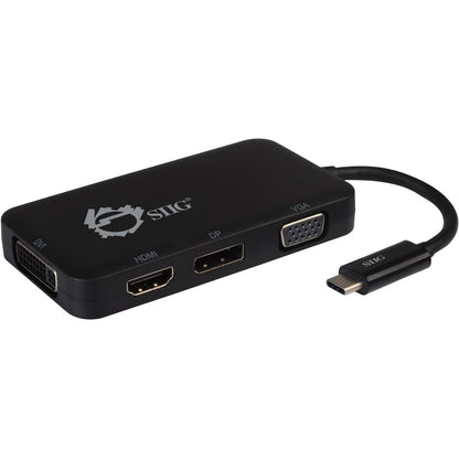 SIIG USB-C to 4-in-1 Multiport Video Adapter - DVI/VGA/DP/HDMI