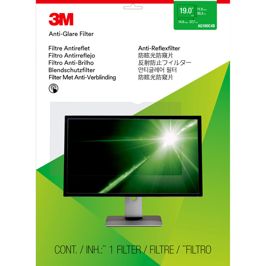 3M&trade; Anti-Glare Filter for 19" Standard Monitor
