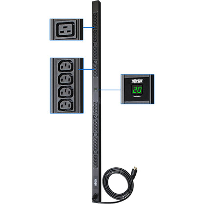 Tripp Lite PDU Metered 208V - 240V 20A 6 C19; 32 C13 C20 Vertical 0URM