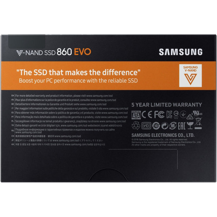 Samsung 860 EVO MZ-76E250B/AM 250 GB Solid State Drive - 2.5" Internal - SATA (SATA/600)