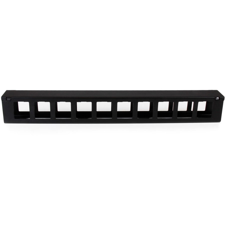 StarTech.com 1U Horizontal Finger Duct Rack Cable Management Panel with Cover
