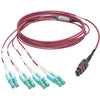 Tripp Lite 3M MTP MPO 8xLC 50/125 OM4 Fanout Patch Cable 12 Fiber 40GB CMP