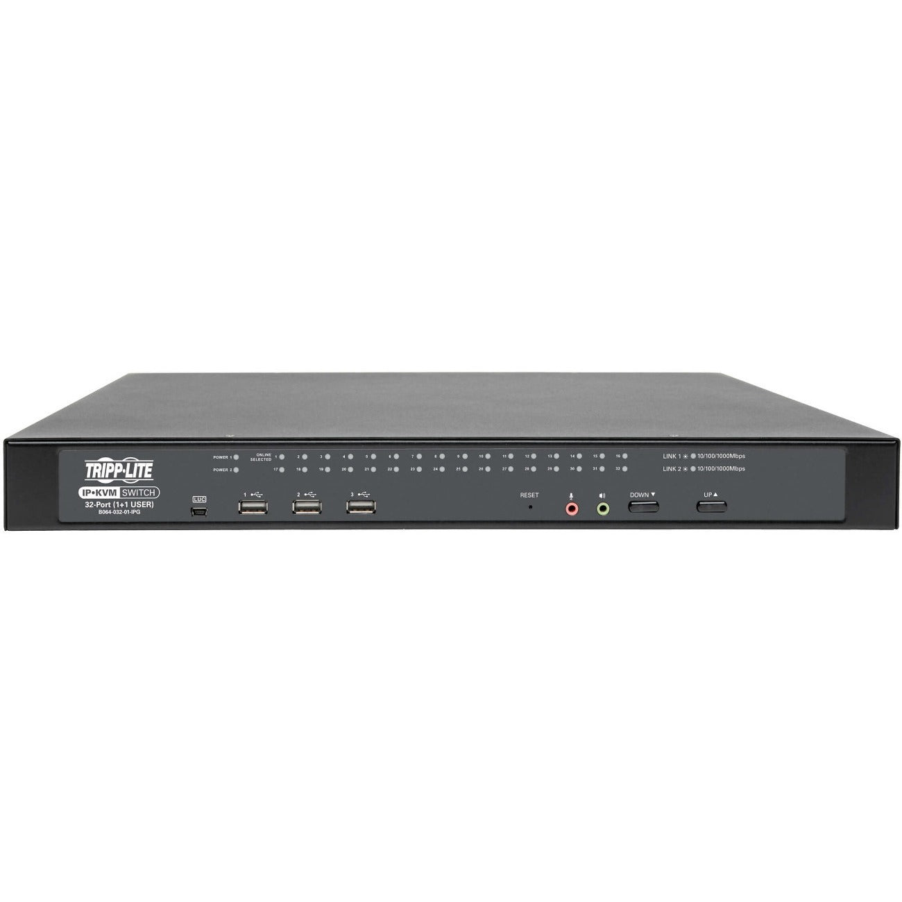 Tripp Lite Cat5 KVM Switch Over IP 32-Port w/Virtual Media 2 Users 1URM TAA
