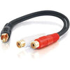 C2G 6in Value Series One RCA Mono Male to Two RCA Stereo Female Y-Cable
